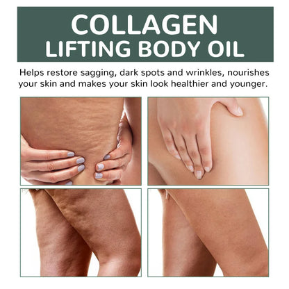Collagen Lifting Body Oil - Hydrate & Firm With Collagen & Sunflower Seed Oil - Improve Elasticity For Supple Skin