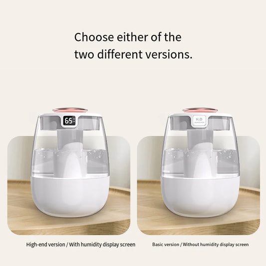 Air Humidifier Aroma Humidifier Double Spray Port Essential Oil Diffuser USB Water Humidifier with Light for Home Office