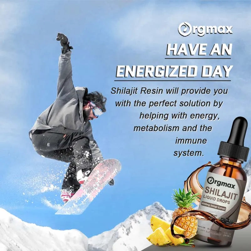 Orgmax | Shilajit Liquid Drops | Energy & Immune Support