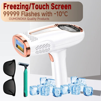 Permanent IPL Laser Hair Remover | Vibration Shaver | Facial & Body Use for Men & Women