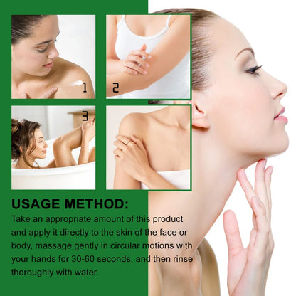 Aloe Vera Body Scrub - Deep Clean Skin, Exfoliate, Moisturize Pores, Reduce Acne Marks, Soften Skin, Brighten Complexion, 100g