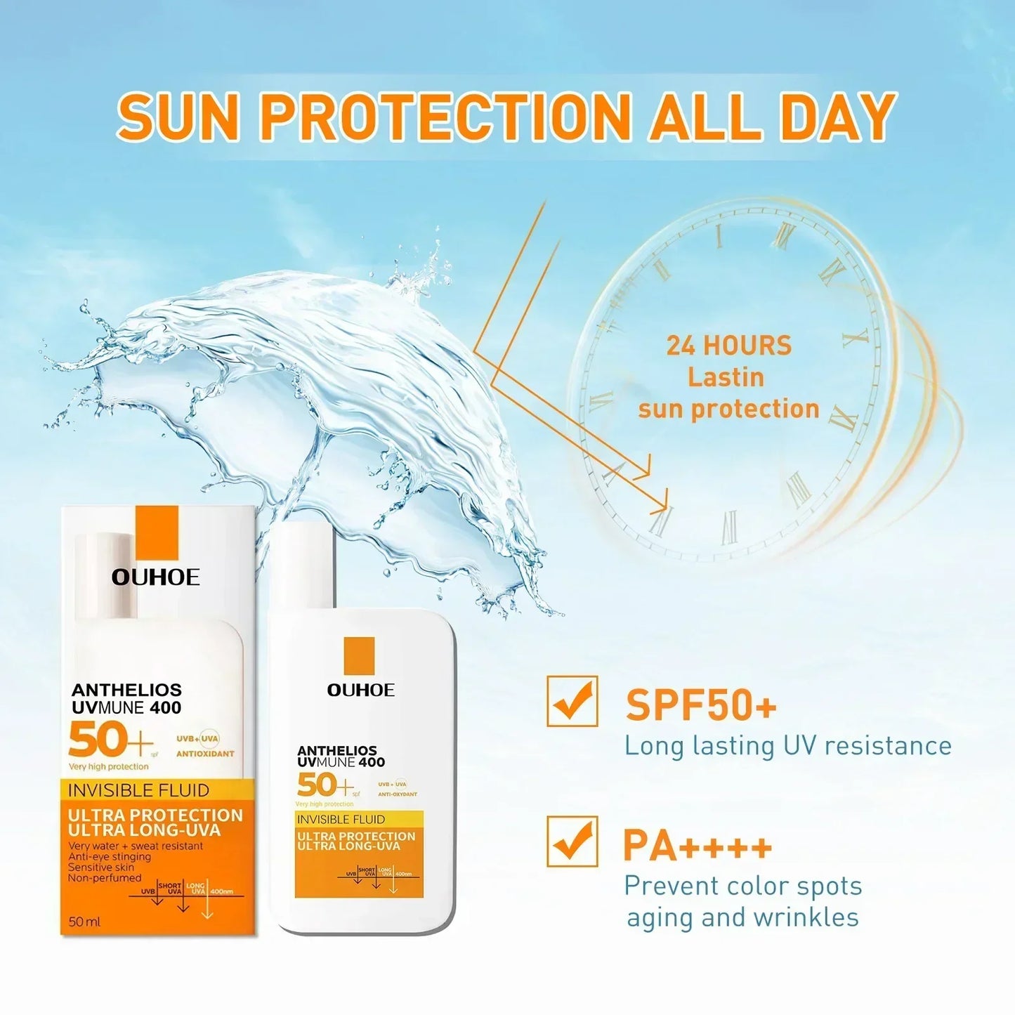 OUHOE | Ultra Isolation, Whitening, Moisturizing, Oil Control | SPF 50+ Facial & Body Protection Creama Isolation Long Last Protection Whitening Moisturizing Oil Control Facial Skin Protection Cream