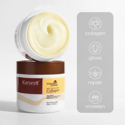 Karseell Collagen Hair Treatment Deep Repair Conditioning Hair Mask 100ml + Argan Oil Hair Serum for Dry Damaged Hair