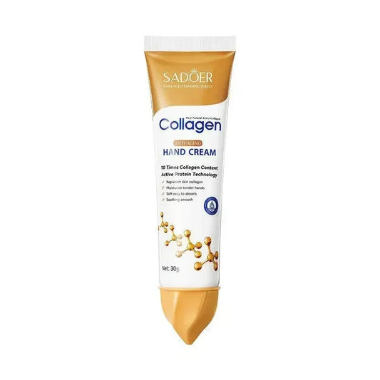 SADOER Collagen Hand Cream – 30g Anti-Wrinkle & Whitening Moisturizer for Dry, Cracked Hands