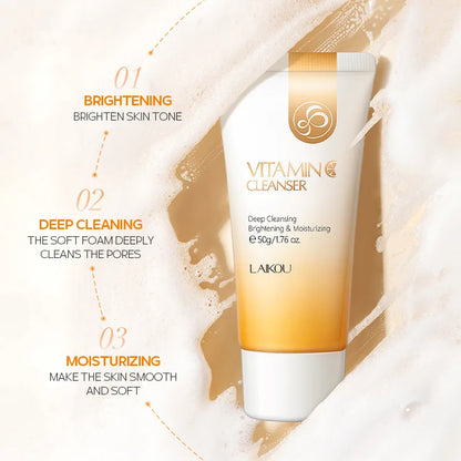 Laikou | Vitamin C Cleanser | Brightening, Deep Cleansing & Moisturizing Care