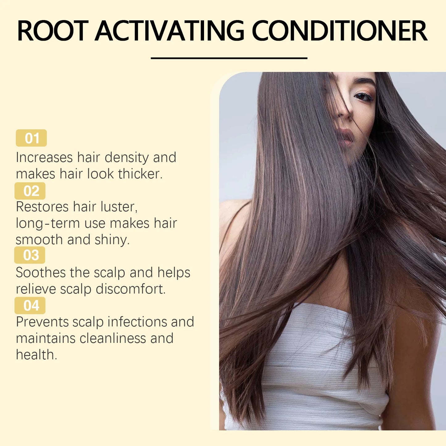 EELHOE Ginseng Conditioner Strengthening Hair Conditioning Moisturizing Treatment for Hair Root Activator Conditioner Hair Care