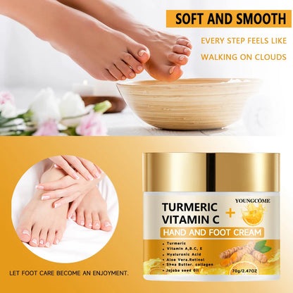 Turmeric Hand and Foot Cream Retinol Moisturizing Firming Hyaluronic Lightening Repairing Smooth Skincare Whitening Creams