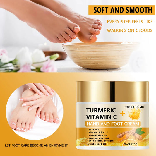 Turmeric Hand and Foot Cream Retinol Moisturizing Firming Hyaluronic Lightening Repairing Smooth Skincare Whitening Creams