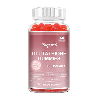 Buporai | Glutathione Gummies with Collagen | Anti-Aging, Skin Brightening, Hair & Nail Support | 60 Gummies