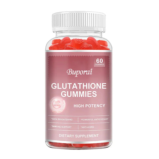 Buporai | Glutathione Gummies with Collagen | Anti-Aging, Skin Brightening, Hair & Nail Support | 60 Gummies