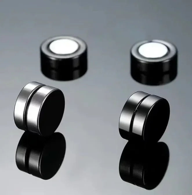 2PCS Magnetic Ear Clips Stud Earrings Non Piercing Strong Magnet Fake Piercing Women Men Jewelry Clip Earrings for Kids Girls
