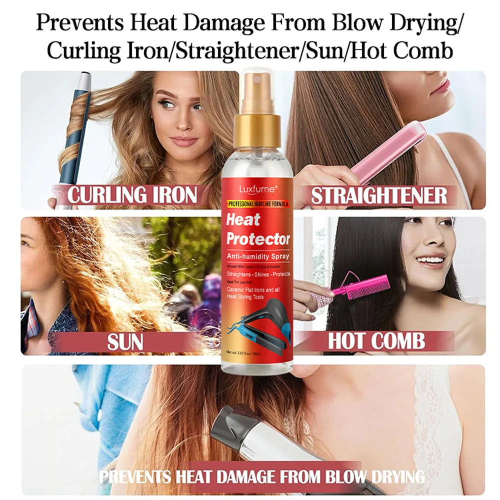 Heat protectant spray Thermal Protection Spray for Hair Heat Protector Serum Protect Hair From UV Damaged Moisturizing Hair-care
