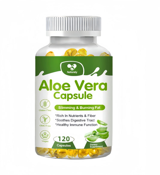 Naturaly | Aloe Vera Capsules | Slimming, Detox, Digestive & Immune Support | 120 Capsules