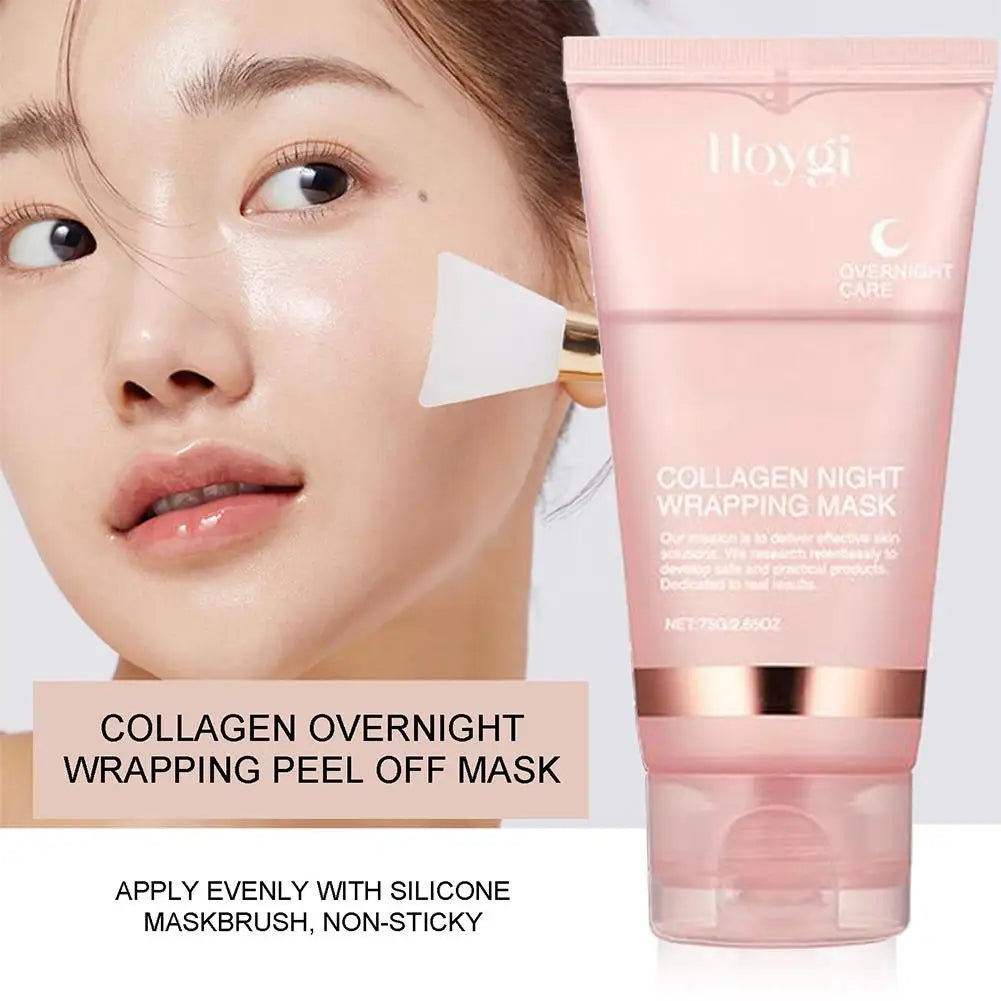 Hovgi Collagen Night Wrapping Mask | Overnight Peel-Off Treatment for Deep Hydration & Skin Repair | 80g