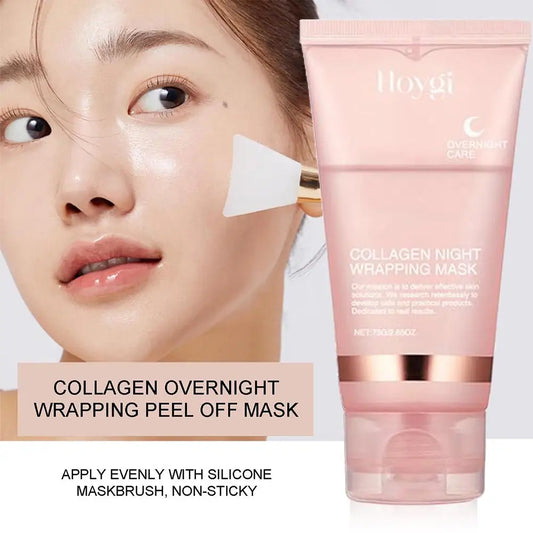 Hovgi Collagen Night Wrapping Mask | Overnight Peel-Off Treatment for Deep Hydration & Skin Repair | 80g