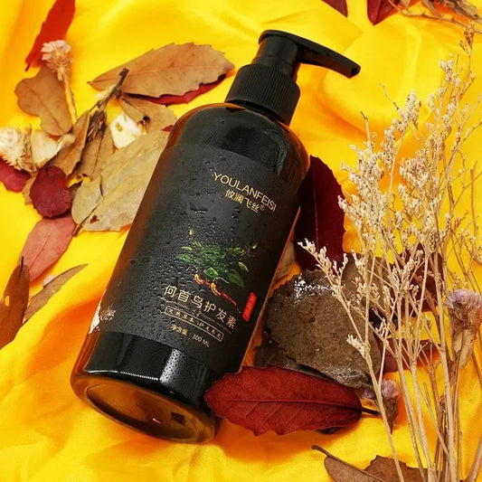 Polygonum Multiflorum Shampoo Herbal White To Black Shampoo Plant Hair Care Moisturizing Damaged Repair 500ml Шампунь Для Волос