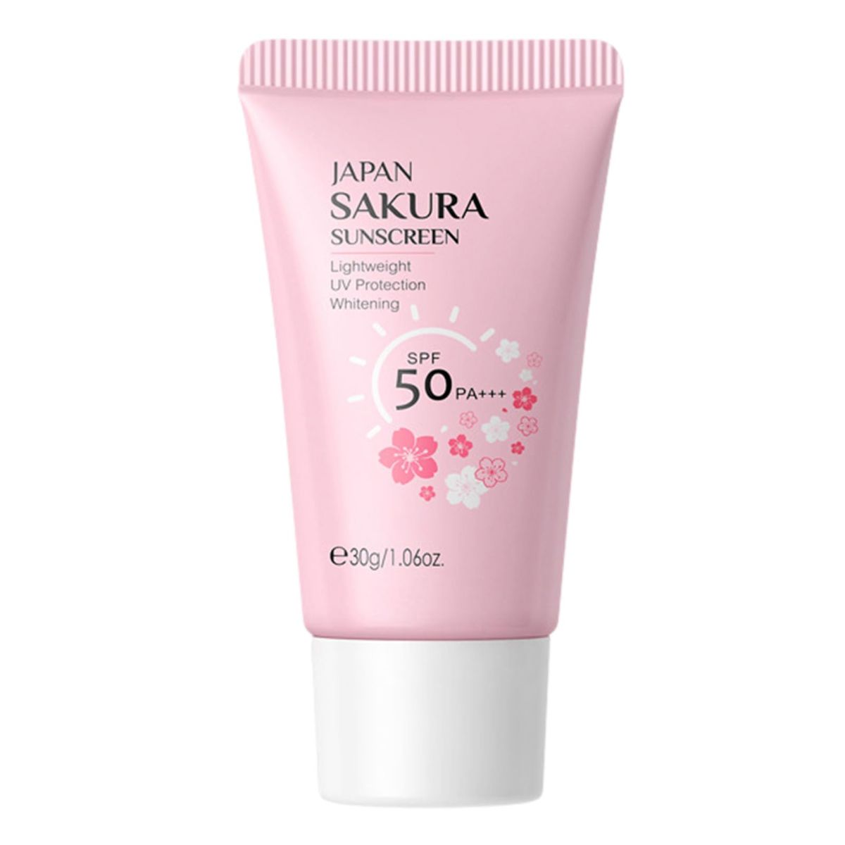 Sakura Sunscreen Cream SPF 50 – 30g Facial Sunblock & Isolation Lotion with Brightening & Moisturizing Formula