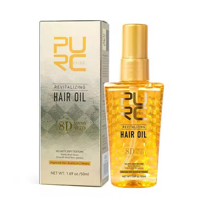 PURC Argan Hair Serum – 50ml Amino Acid Nourishing Oil for Frizz Repair & Shine Enhancement